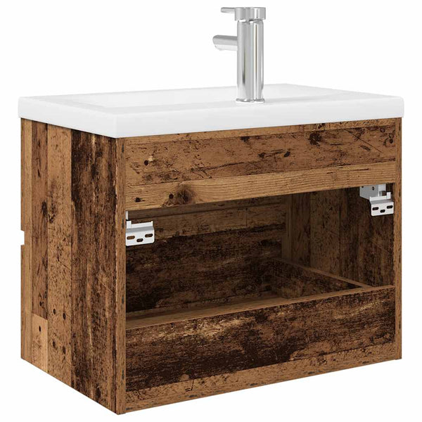 Waschbeckenunterschrank Gavin (mit Wasserhahn und integriertem Waschbecken)
