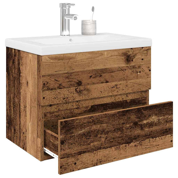Waschbeckenunterschrank Gavin (mit Wasserhahn und integriertem Waschbecken)