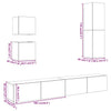 TV-Schrank Annabel 5-teilig (Wandmontage Altholz)