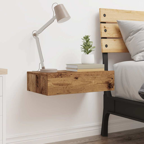 Nachttischschrank Bodolai 60x35cm aus Altholz (konstruiertes Holz)