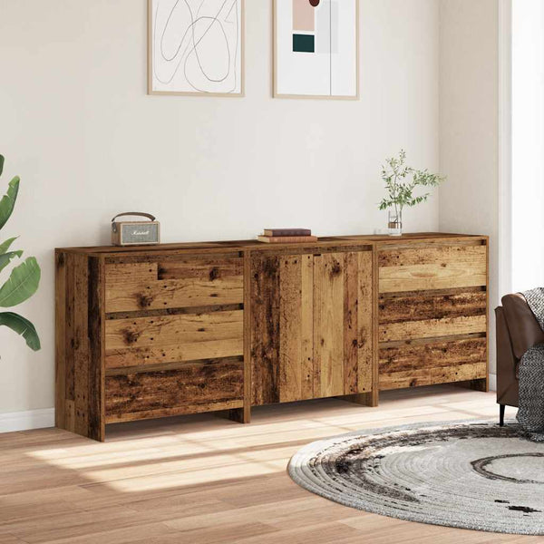 Alte Holz-Anrichte, 3-teilig, Design Alecsica