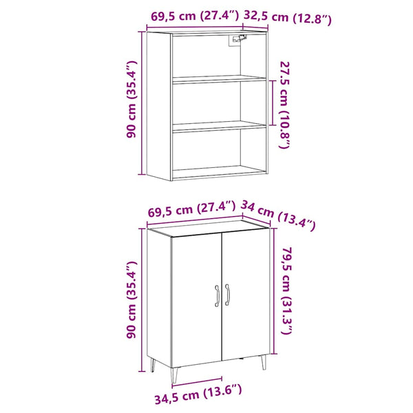 Wandschrank Thaddaeus (Wandschrank aus Altholz designed wood)