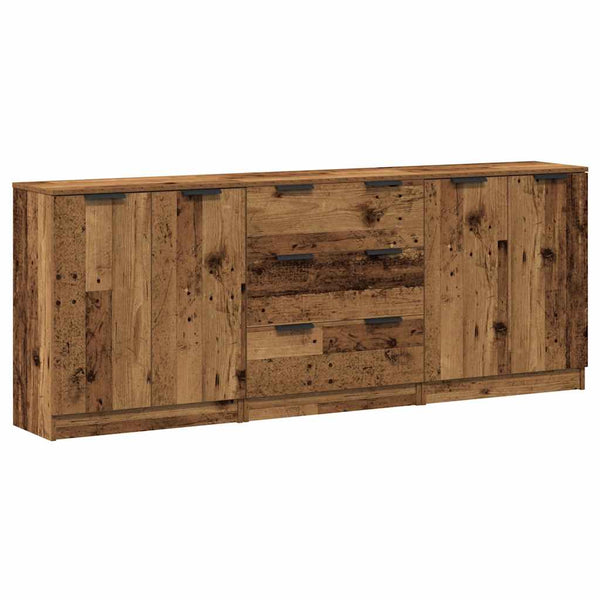 Waschtischunterschrank Dusanca 60x30x70cm (3 Stk. Altholzdesign)