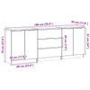 Waschtischunterschrank Dusanca 60x30x70cm (3 Stk. Altholzdesign)