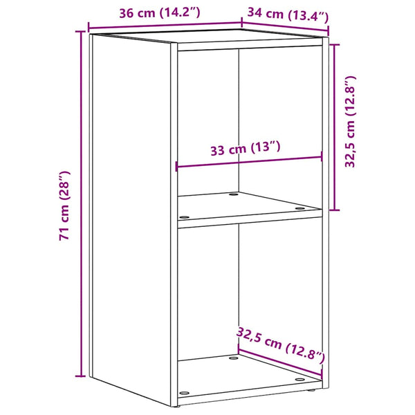 Musta lp säilytyslaatikko Milii 71x34x36cm (tammi, puinen)