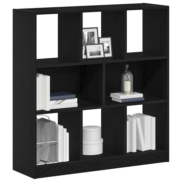 Schwarzer Eichenholz-Bücherregal Simbrioara 97,5x29,5x100cm (Holz)