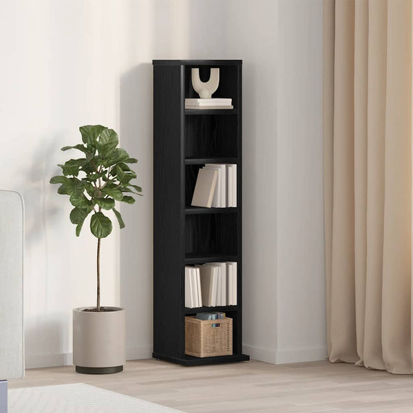 Musta tammi cd-kaappi Valyana 21x20x88cm (engineered wood)
