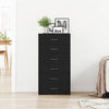 Kommode Licxanadra aus schwarzer Eiche 50x34x96cm (mit 6 Holzschubladen)