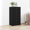 Kommode Licxanadra aus schwarzer Eiche 50x34x96cm (mit 6 Holzschubladen)