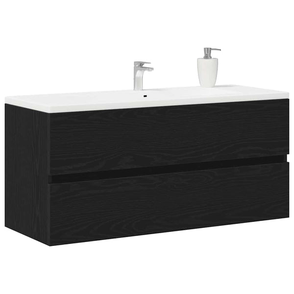 Waschtischunterschrank Portaru aus schwarzer Eiche 100x38,5x45cm (Holz)