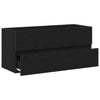 Waschtischunterschrank Portaru aus schwarzer Eiche 100x38,5x45cm (Holz)