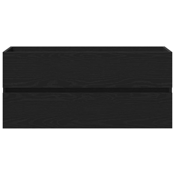 Waschtischunterschrank Portaru aus schwarzer Eiche 100x38,5x45cm (Holz)