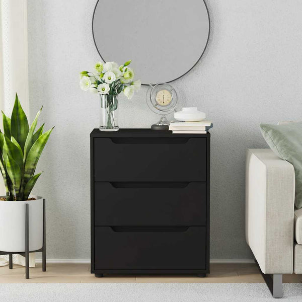 Schwarzes Sideboard Visnes, 60x40x73cm (Holz)
