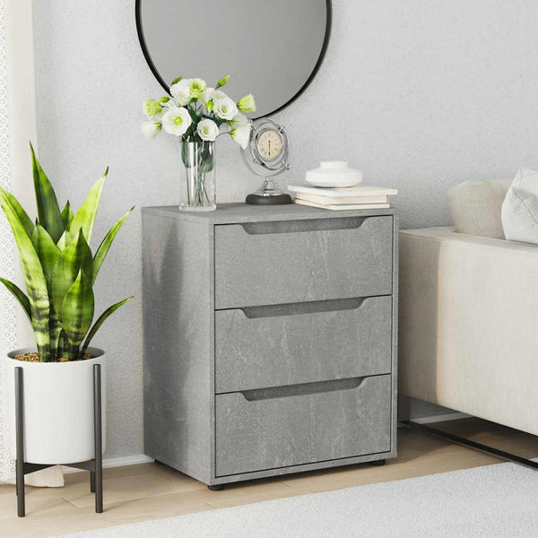 Betongraues Sideboard "Visnes Soitan" 60x40x73cm (Holz)