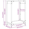 Kaminholzregal Gafita 44x28x65cm (kaltgewalzter Stahl)