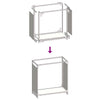 Kaminholzregal Gafita 60x28x65cm (kaltgewalzter Stahl)