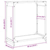 Kaminholzregal Gafita 60x28x65cm (kaltgewalzter Stahl)