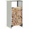 Edelstahl-Brennholzregal Murgeni 40x30x80cm