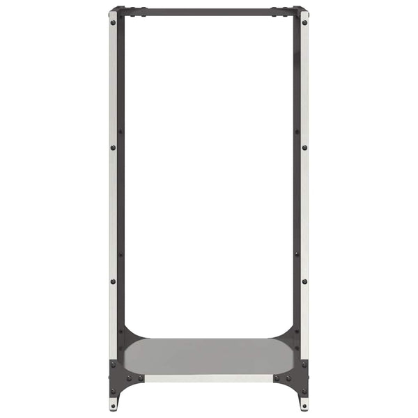 Edelstahl-Brennholzregal Murgeni 40x30x80cm