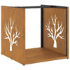 Kaminholzregal Demonte 40x40x40cm (wetterfester Stahl)
