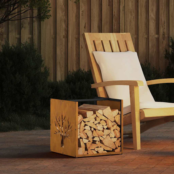 Kaminholzregal Demonte 40x40x40cm (wetterfester Stahl)