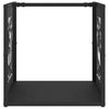 Schwarzes Brennholzregal Berdie 40x40x40cm (kaltgewalzter Stahl)