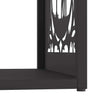 Schwarzes Brennholzregal Berdie 40x40x40cm (kaltgewalzter Stahl)