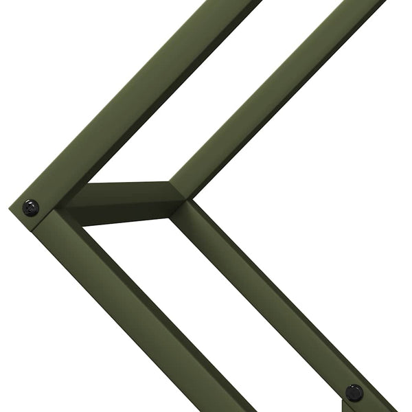 Olivegrünes Kaminholzregal Rascol (kaltgewalzter Stahl)