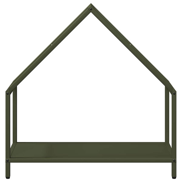 Olivgrünes Kaminholzregal Camelica (kaltgewalzter Stahl)