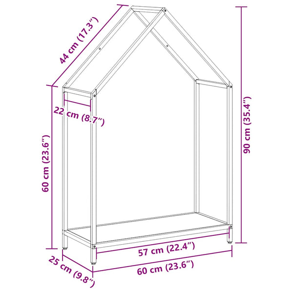 Kaminholzregal Camelica 60x25x90cm (kaltgewalzter Stahl)