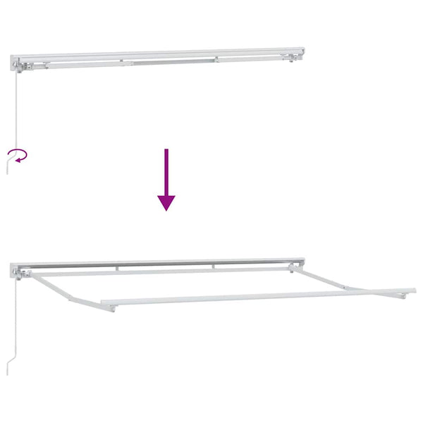 Weißer Sonnenschirmständer 3.5 m x 2 m