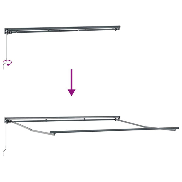 Sonnenschirmgestell 4 × 3 m Anthrazit