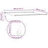 Sonnenschirmgestell 4 × 3 m Anthrazit