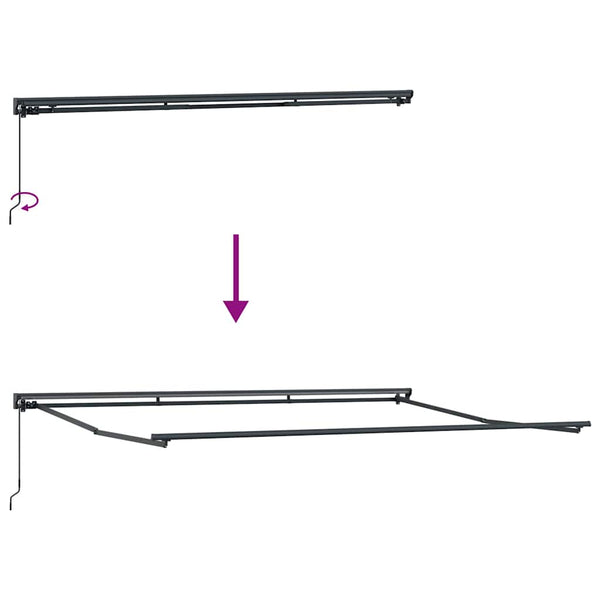 Sonnenschirmgestell 4,5 × 3 m, Farbe Anthrazit