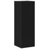 4-teiliges TV-Lowboard-Set zur Wandmontage Eiche Schwarz. Holzwerkstoff