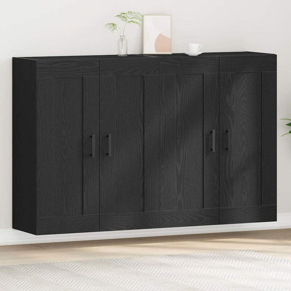 Wandschränke 2 Stk. Schwarze Eiche