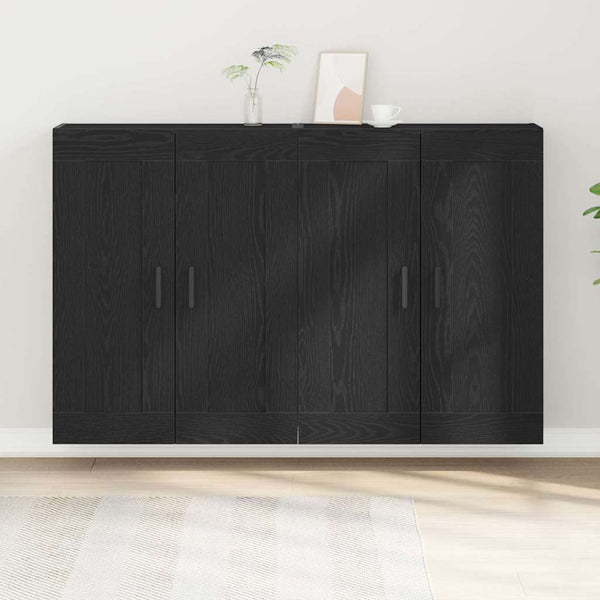 Wandschränke 2 Stk. Schwarze Eiche