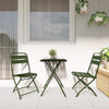 3-tlg. Bistro-Set Grün Stahl