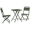 3-tlg. Bistro-Set Grün Stahl