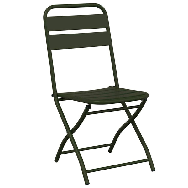 3-tlg. Bistro-Set Grün Stahl