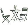 3-tlg. Bistro-Set Grün Stahl
