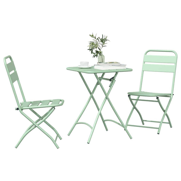 Bistroset Grün Stahl 3-teilig