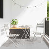 Bistro-Set 3-teilig Beige Stahl
