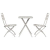Bistro-Set 3-teilig Beige Stahl