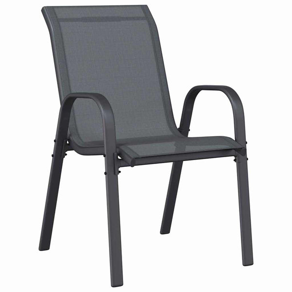 Garten-Bistro-Set 3-teilig Grau Stahl