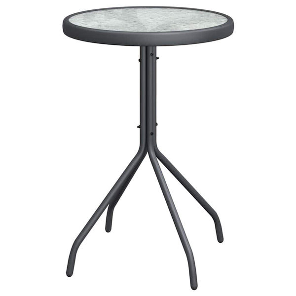 Garten-Bistro-Set 3-teilig Grau Stahl