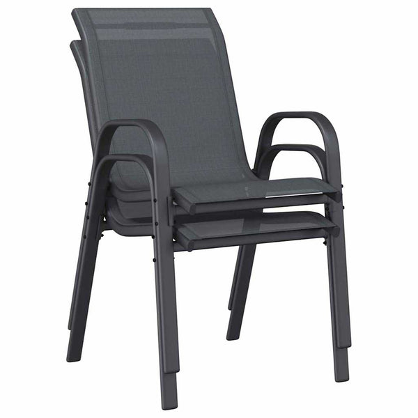 Garten-Bistro-Set 3-teilig Grau Stahl