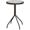 Bistro-Set für den Garten, 3-teilig, Braun, Stahl