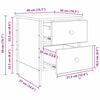 Artesaani tammi yöpöytäkaappi laatikon kanssa Auriac 40x42x50cm