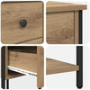 Nachttisch 2 St. handgefertigt Eiche 32 x 42 x 70 cm